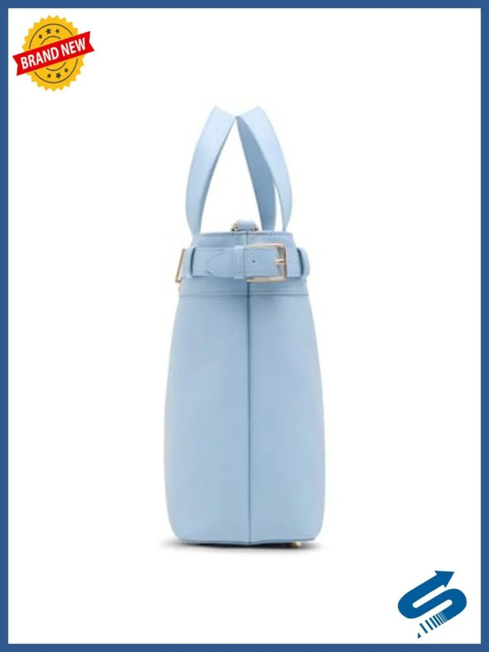 Satchel Handbag with Convertible Strap, PVC, Magnetic Closure, Adjustable Strap